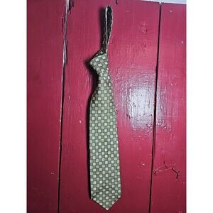 Innocenti Oro Hand Tailored By Tom James Mens Silk Neck Tie Goldish Silver Hues
